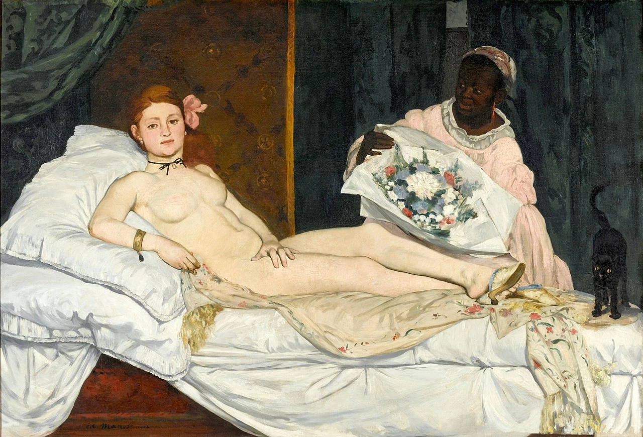  242-Édouard Manet, Olympia, 1863-Museo d'Orsay, Parigi-dettaglio 
